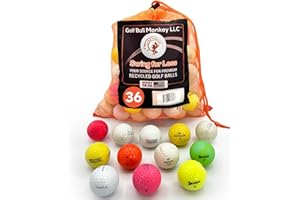 Golf Ball Monkey Recycled Hit-Away Practice Golf Balls with Mesh Bag - Pre-Owned Used Golf Balls for Driving Range & Training Golf Balls