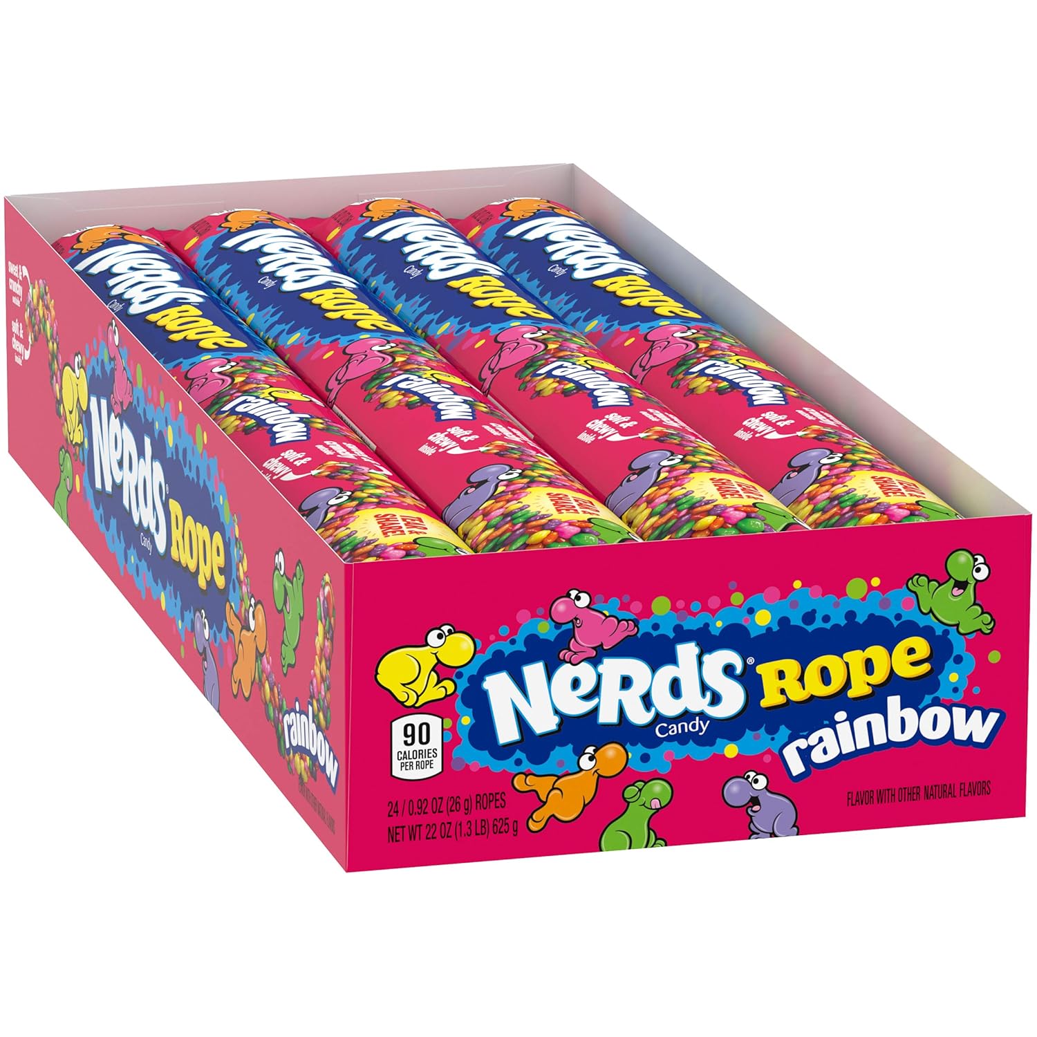 Nerds Rope Rainbow Candy, 0.92 Ounce Package, 24 Count, Pack of 1 : Hard Candy : Grocery & Gourmet Food