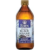 Eden Organic Black Sesame Oil, Unrefined, 100% Black Sesame Seed, 16 oz Amber Glass Bottle