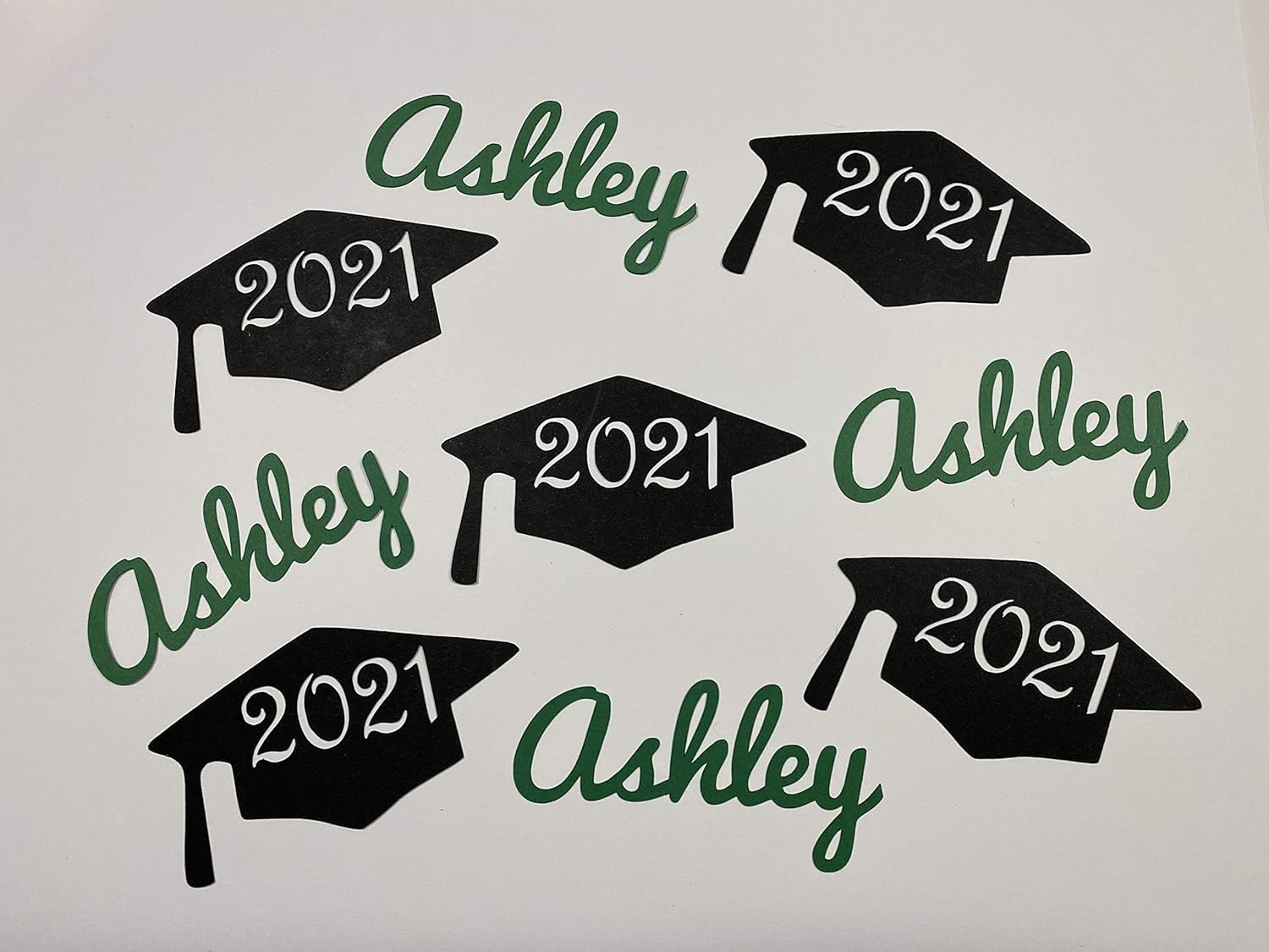 Amazon.com: 2021 Personalized Graduation Caps and Names Confetti: Handmade