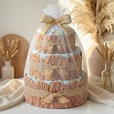 Ferrochef Baby Shower Diaper Cake DIY Kit Decoration 3 Pcs Wicker Storage Basket 1 Linen Ribbon 1 Lace Mesh for Gender Reveal Party Supplies Organizing Storage Diaper Mommy Gift