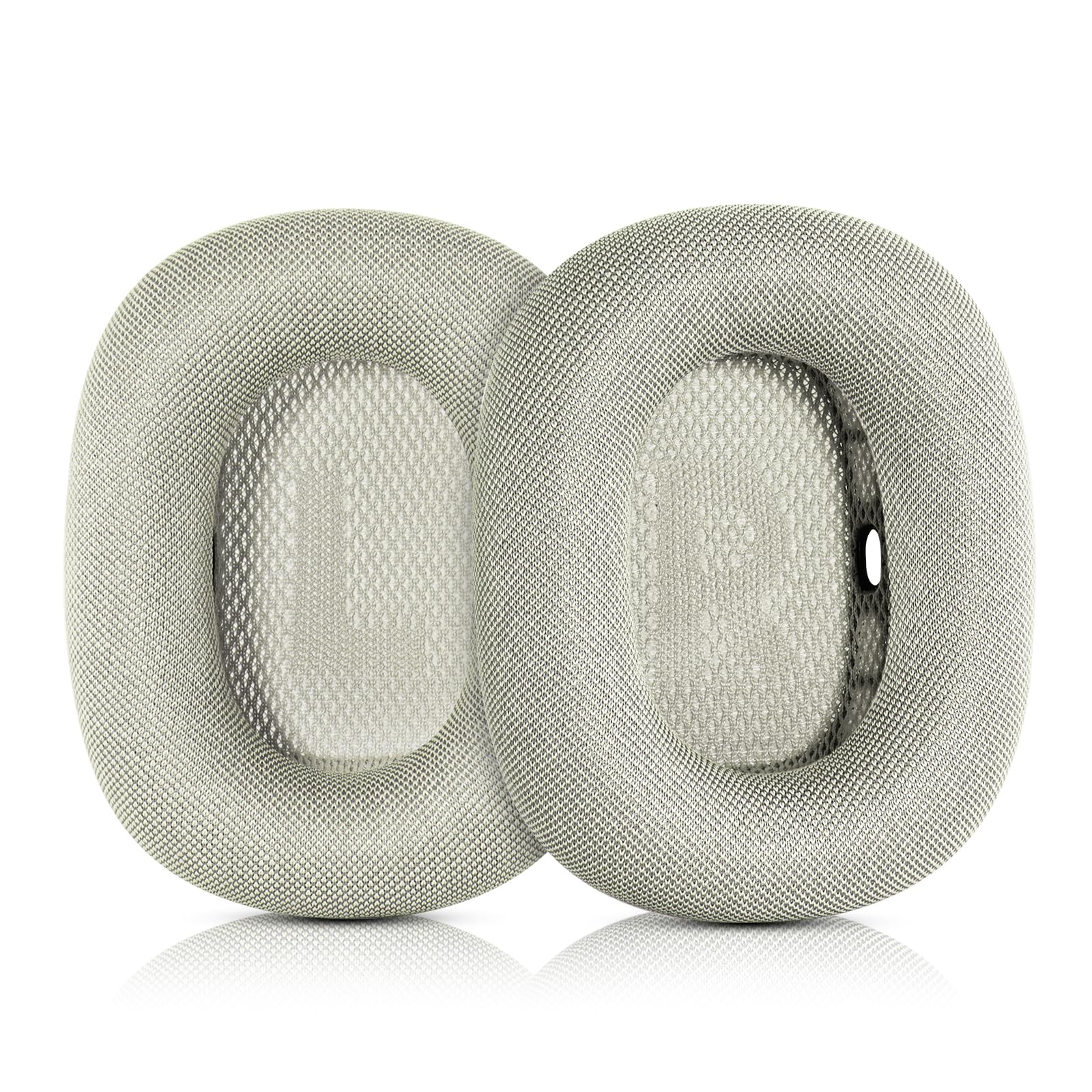 Sinowo Ear Pads Replacement for Airpods Max Over-Ear Headphones, Durable Mesh Fabric Earpads Cushions with Memory Foam and Magnet,Closer to The Original(Silver)