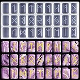Patelai Rune Stone Resin Mold Energy Symbol Silicone Mold | Epoxy Resin Molds, Witch Runes Mold, DIY Letter Symbol Epoxy Resin Rune, Letter Casting for Halloween Party DIY Craft Making