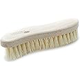 Konex Stiff Bristle Brush - Heavy Duty Scrub Brush with Old-Fashioned Light Wood Design, Curved for Bathtubs, Wall and Floor Tiles - Wooden Scrub Brush for Grime and Mildew Removal (S-Shaped)
