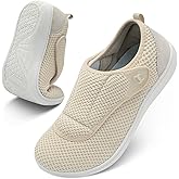 Womens Walking Shoes Comfortable Wide Diabetic Shoes Adjustable Elderly Neuropathy Bunion Swollen Feet Nursing Shoe Breathable Indoor Outdoor Flat Slippers