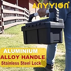 Anyyion 14 Inch Tool box with Removable Tray, Truly