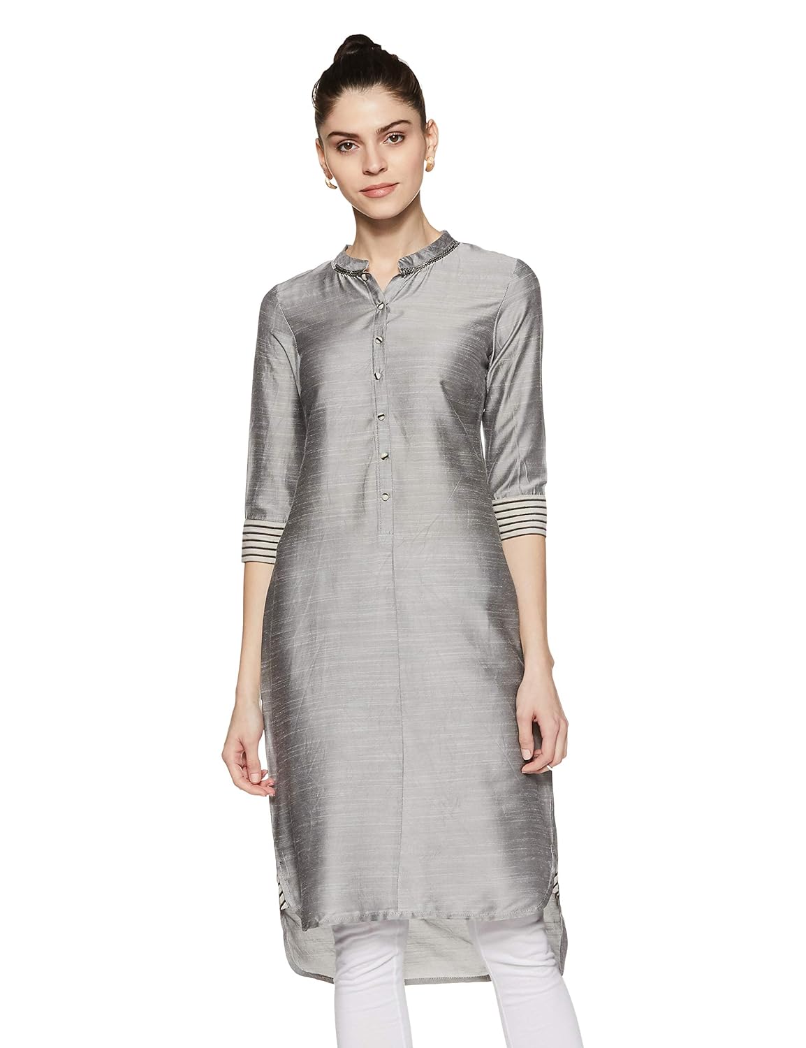 aurelia women's asymmetrical hemline kurta