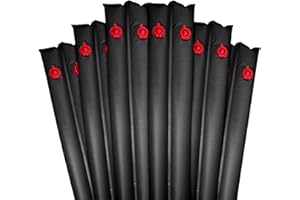 Robelle 10 ft. 6-Pack Heavy Duty Black Double Chamber Pool Cover Weights, .33 MM Thick Vinyl, Pool Water Bags, Water Tubes