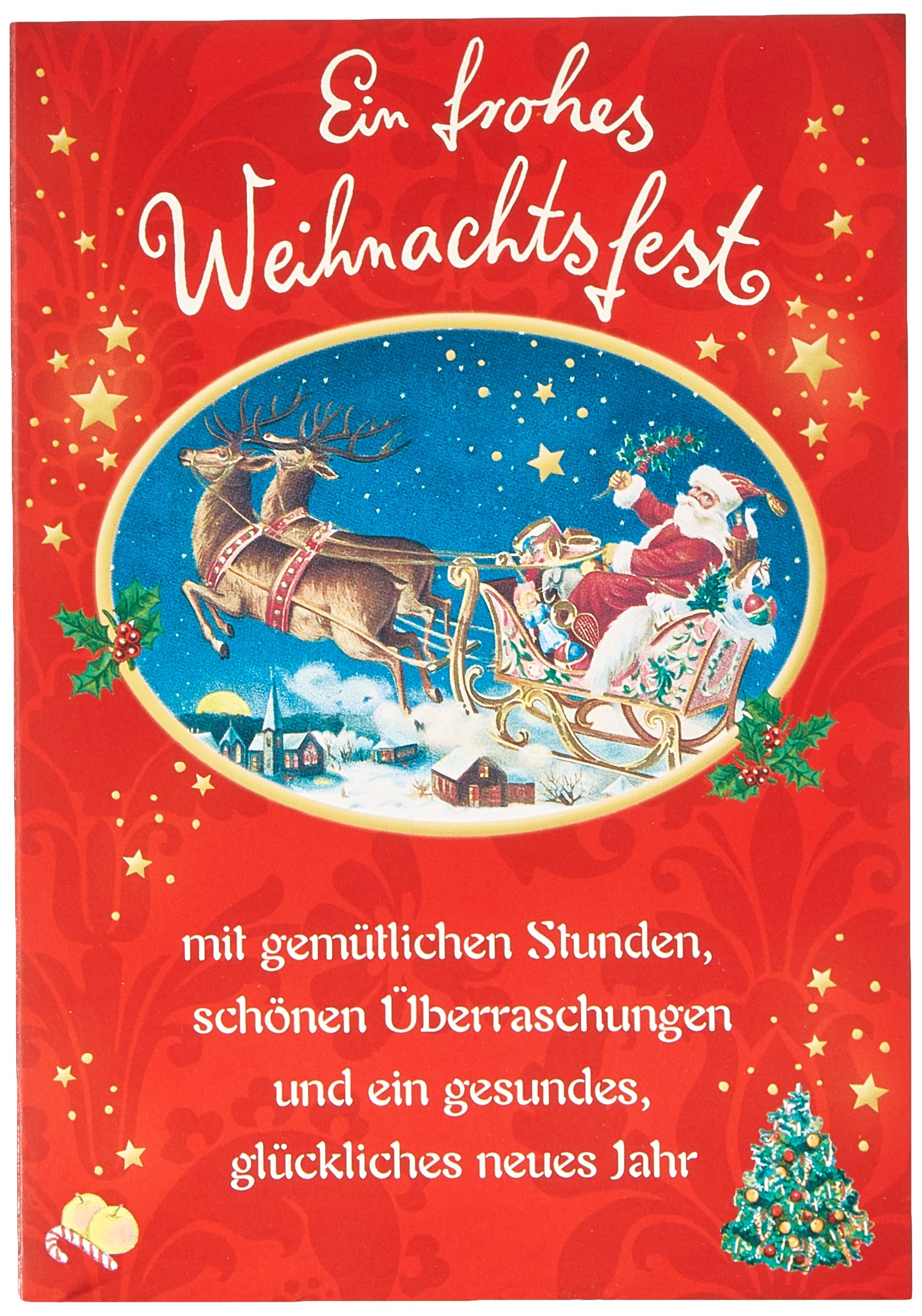 Basic Classic Christmas Card - Christmas Sleigh - 11.6 x 16.6 cm