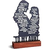Sentimental Gifts for Aunt Birthday from Niece, Meaningful Present Ideas for Auntie, Best Aunt Ever Gifts for Mothers Day,Valentines Day, Christmas, Acrylic Decor Sign for Home Bedroom Office Desk
