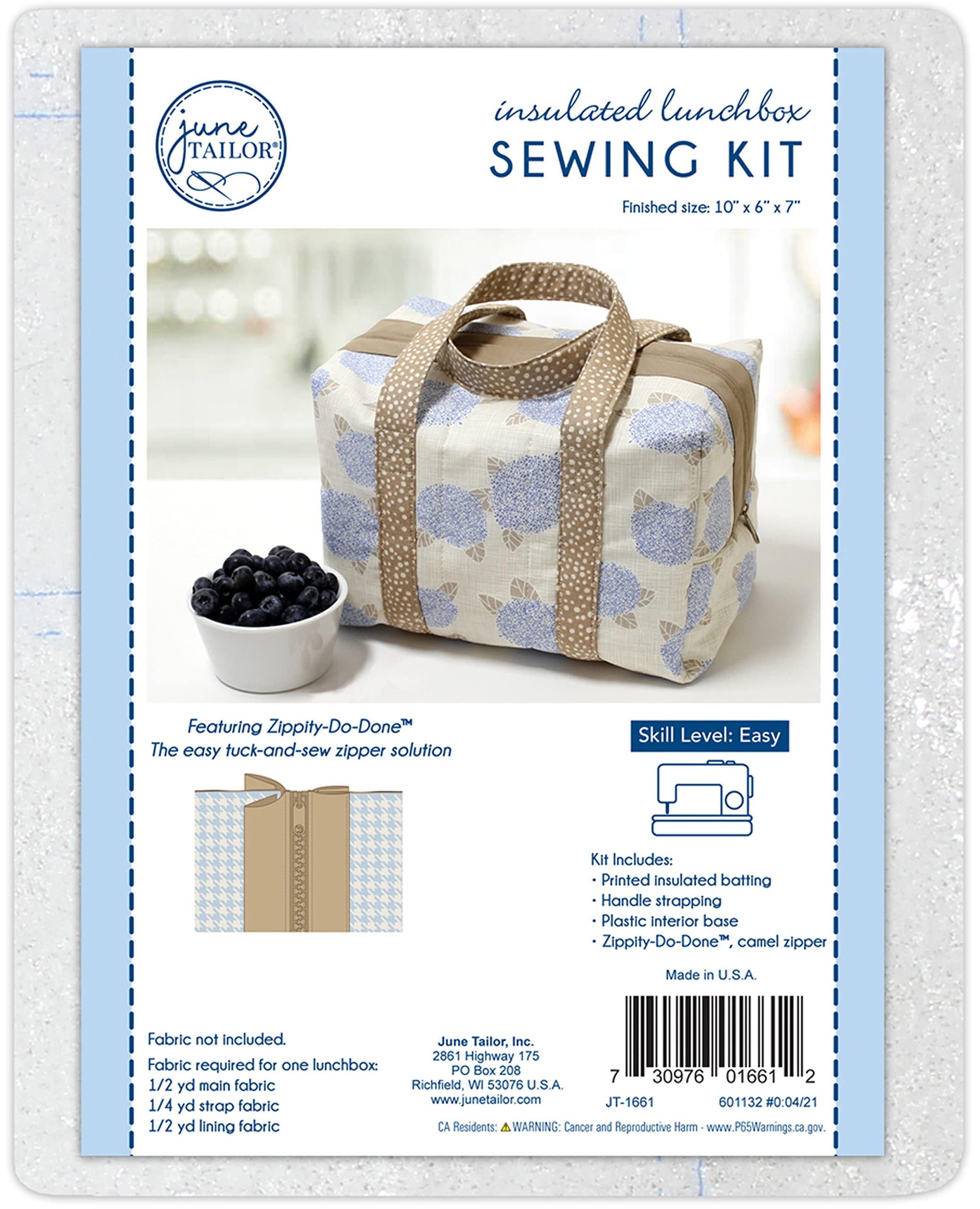 June Tailor JT-1661 LUNCHBOX KIT, Camel Zippity-do-done(tm)