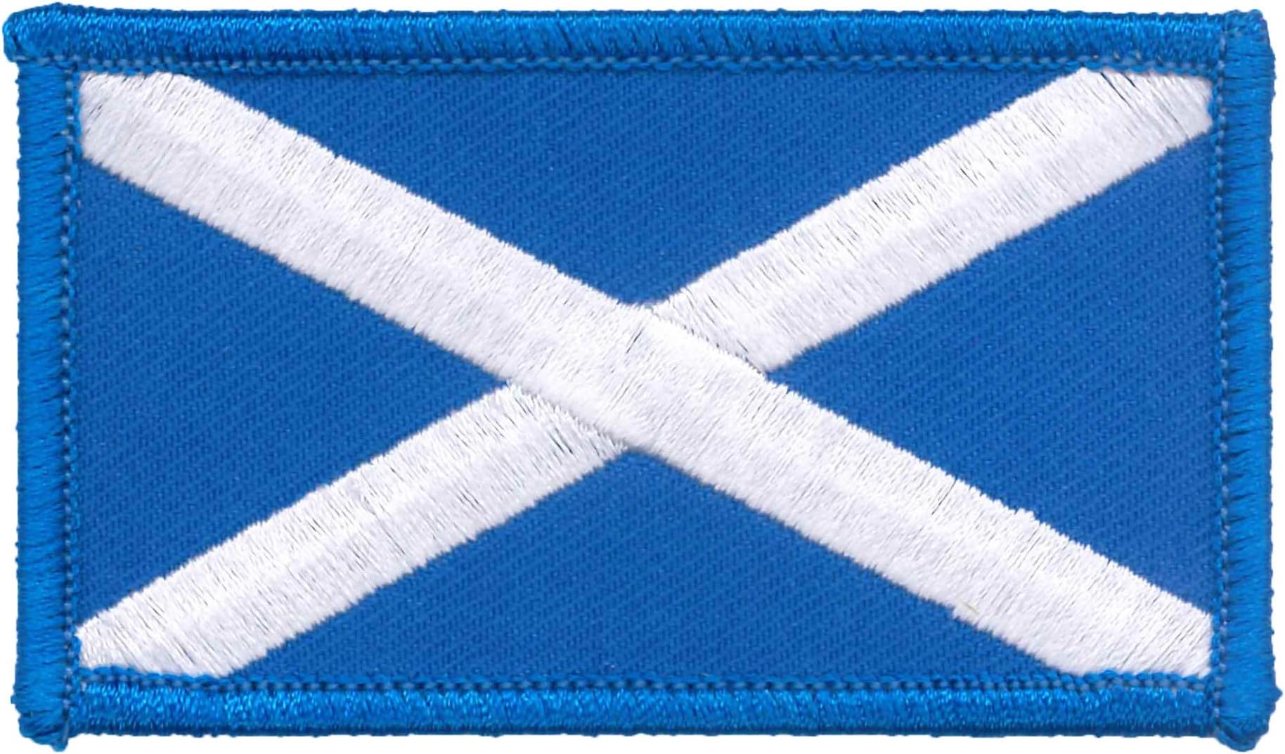 Embroidered Scottish Saltire Scotland Flag Rectangular Badge Patch