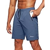 Pudolla Men's Workout Running Shorts 7"/5"/9" Lightweight Gym Athletic Shorts for Men with Zipper Pockets