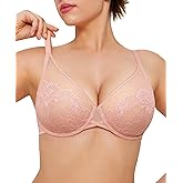 Popilush Minimizer Bras for Women Plus Size Full Coverage Lace Underwire Support Push Up Bra for Heavy Breast Everyday Wear