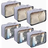 CvoMep 6 Pcs Packing Cubes Luggage Organizers Small Mesh Clothing Underwear Bag Foldable Laundry Bags for Travel Hiking Campi