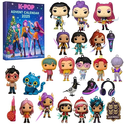 Advent Calendar Keychain Countdown, Adult Advent Calendars, Includes 24 3D Keyring Toys Gifts, Halloween Christmas Decorations For Adults Teens