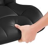 Yaheetech Bar Stools Set of 2 PU Leather Swivel Adjustable Height Black view 9