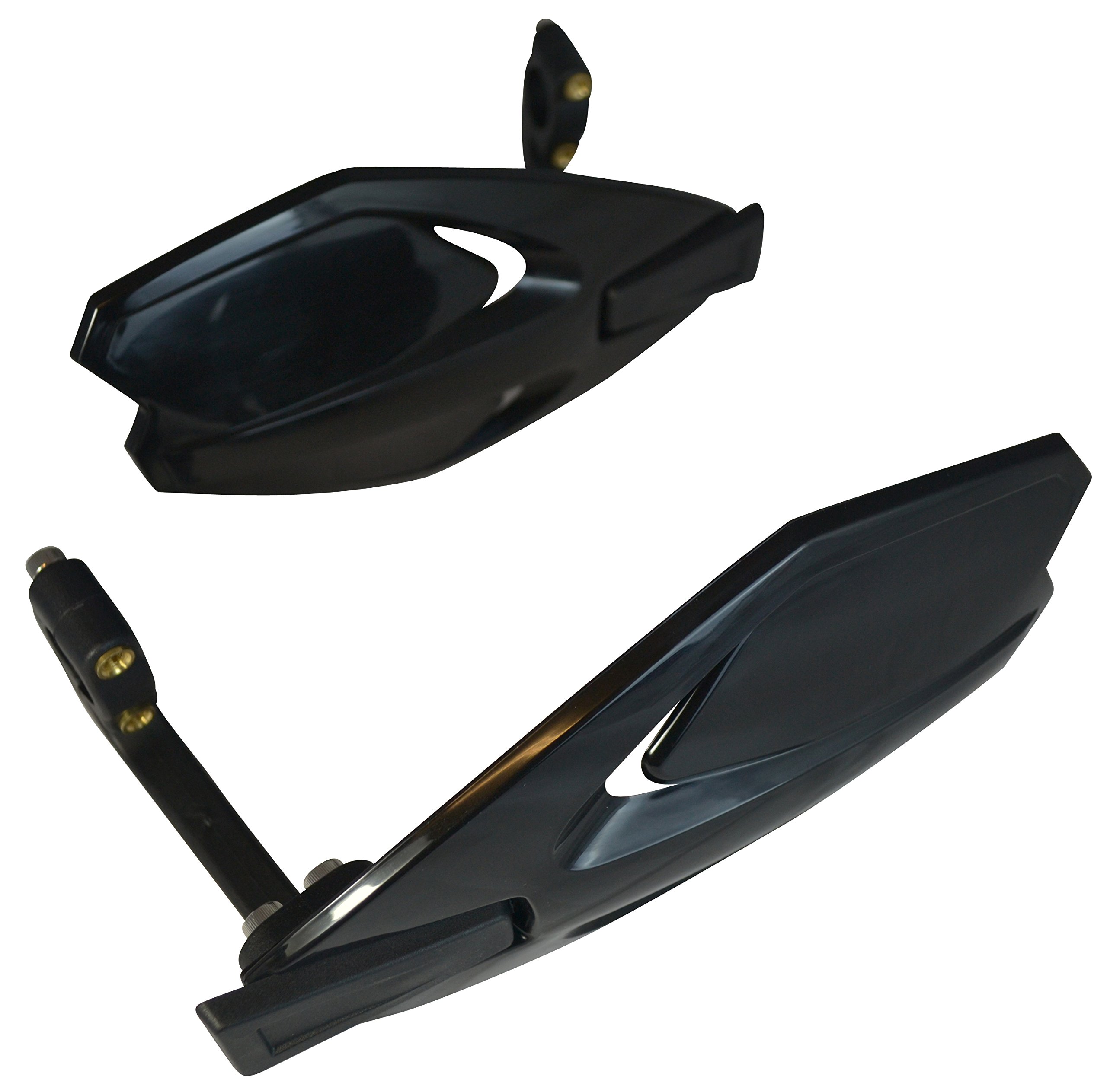 Motorcycle Handguards Brushguards Hand Guards for 22mm 7/8 inch Handlebars Crash Hand Finger Weather Protection Cover in Black 2 PCS