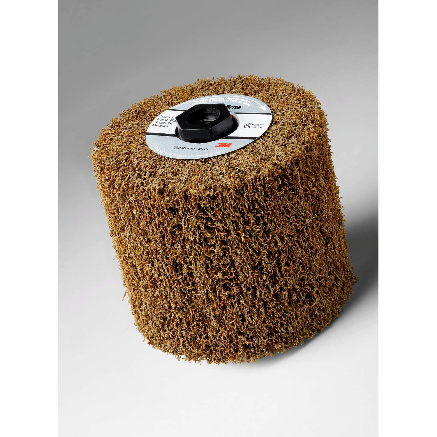 Scotch-Brite Match and Finish High Strength Flap Brush, 4-1/2 in x 4 in x 5/8-11 7A CRS, 1 per case