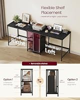 VASAGLE Computer Desk 100x50x76 cm Ebony Black LWD046B04 view 4