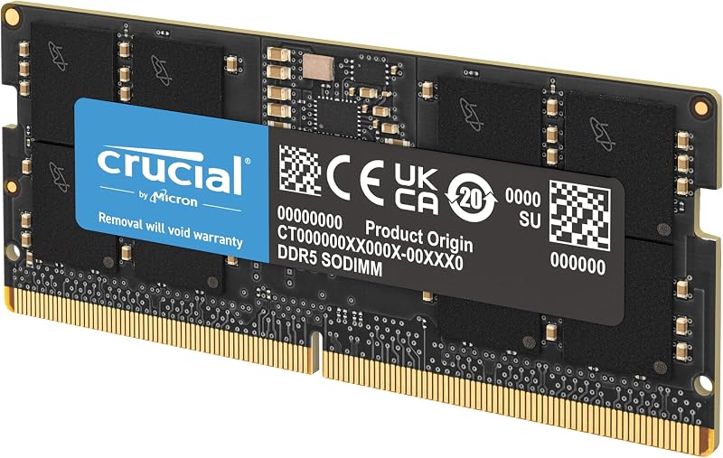 Crucial 8GB DDR5 5200MHz SODIMM Laptop RAM CT8G52C42S5