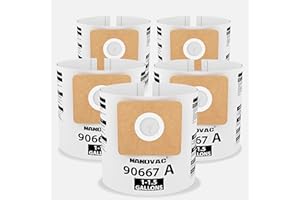 NANOVAC 5 Pack Fits Micro Shop Vac Bags 1-1.5 Gallon Type A – Small 90667 Shop Vac Collection Filter Bag QAS60