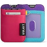 VULKIT Wallet with Key Ring for Women, RFID Blocking Slim Minimalist Card Holder, Valentine’s Day Gift