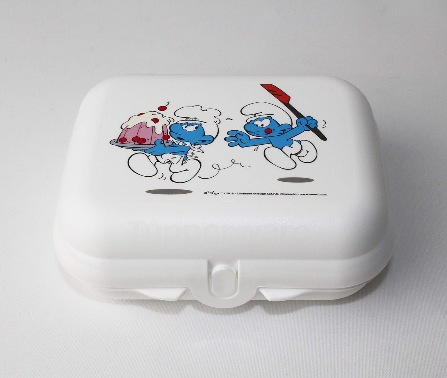 TUPPERWARE Sandwichera Caja blanco Snoopy con pájaro Almacenamiento de