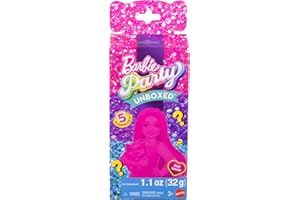 ​Barbie Party Unboxed Chelsea Doll Set, Glam Party Series with 6 Surprises Including Pet & Color Change (Styles May Vary)