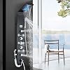 Columna-Ducha-Hidromasaje-Acero-Inoxidable-Negra-Duchas-De-BanO-Set-De-Ducha-Pantalla-De-Control-De-Temperatura-Led