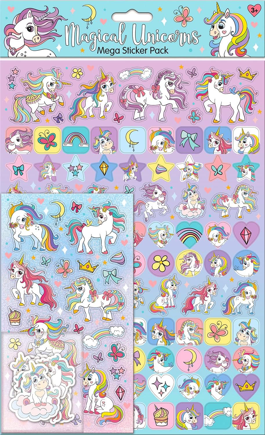 Paper Projects Magical Unicorns Mega Sticker Pack – 150+ Reusable Die-Cuts