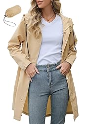 Zando Travel Rain Coats for Women Packable - Rain