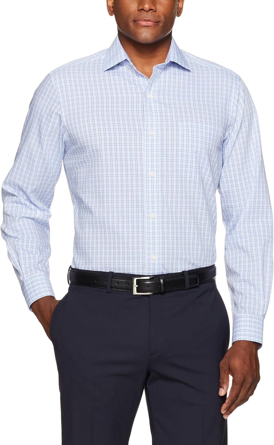 Brand - BUTTONED DOWN Men's Classic Fit Plaid Dress Shirt, Supima Cotton Non-Iron: Clothing