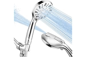 High Pressure Shower Head with Handheld - OHDAY® 6-Mode Powerful Showerhead with 70'' Stainless Steel Hose, Adjustable Bracke