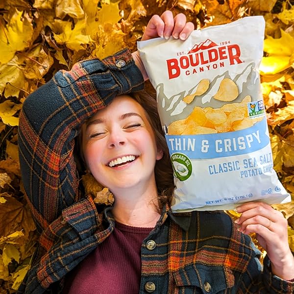 BOULDER CANYON THIN & CRISPY CLASSIC SEA SALT POTATO CHIPS, 6 OZ