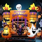 5.2FT Halloween Inflatables, Blow Up Trunk or Treat Car Decorations Archway | with Dual Plug (Car & Home) Build-in 6 LEDs for Halloween SUV Vehicle & Indoor Outdoor Trick or Treat Party Décor