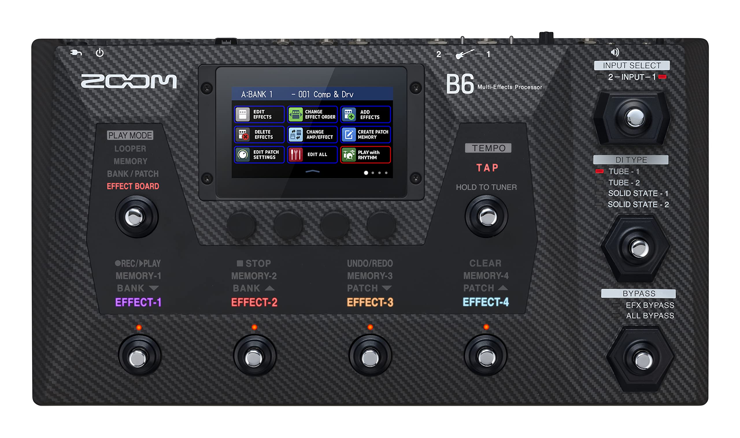 Zoom B6 Bass Multi-Effects Processor with 4 DI