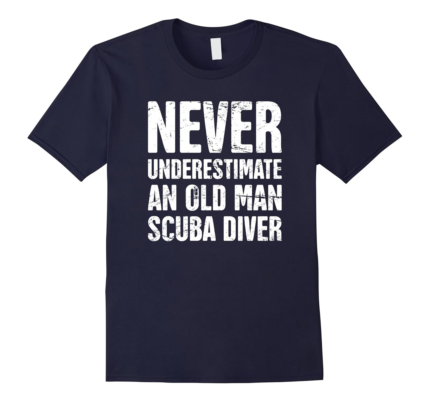 Mens Funny Old Man Scuba Diver T-Shirt-Rose