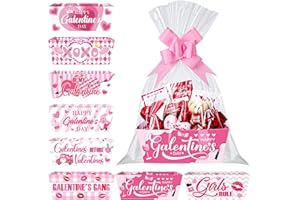 Cholemy 72 Pcs Christmas Gift Baskets Empty to Fill Kit DIY Basket for Gifts Empty Bulk 24 Tray Favor with Handles 24 Bows 24 Clear Basket Bags for Xmas Holiday Birthday (Pink Style)