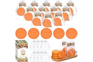 Dansib 50 Set Little Cutie Baby Shower Soaps Favors 50 Orange Soaps 50 Little Cutie Card 50 White Bags for Wedding Birthday Guest Keepsakes Gender Reveal Decorations Clementine Orange Theme Favors