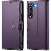 FLIPALM Wallet Case for Samsung Galaxy S22 Plus, RFID Blocking Credit Card Holder, PU Leather Folio Flip Kickstand Protective Shockproof Cover for Galaxy S22 Plus(Purple)