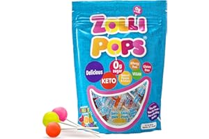 Zollipops Clean Teeth Lollipops, Anti Cavity, Sugar Free Candy for a Healthy Smile Great for Kids, Diabetics and Keto Diet, Natural Fruit Variety, 5.2oz (packaging may vary)