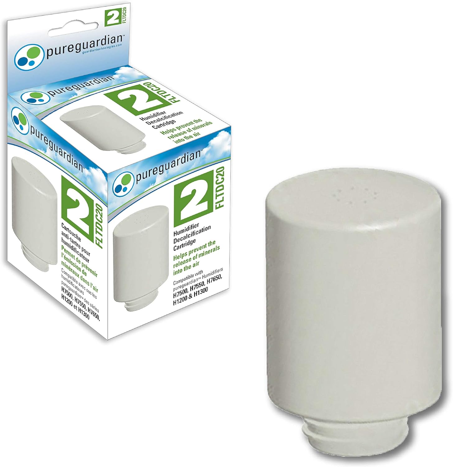 Pure Guardian FLTDC20 Humidifier Demineralization Filter, Cartridge #2, 700 Hrs. Run Time, Prevents Release of Minerals Into Air, Fights White Dust, Easy Application to PureGuardian Humidifier