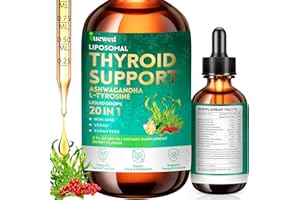Thyroid Support Drops | Liquid Drops with Selenium, Zinc & L-Tyrosine, Iodine, Thyroid Support, Daily Support – 2 fl.oz (60mL
