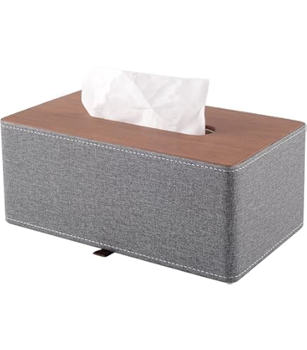 GOLRANLYE Boîte à Mouchoirs Rectangulaire En Cuir PU Support De