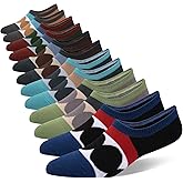 COOVAN Mens No Show Socks Cotton Low Cut Short Casual Socks Men Non Slip Invisible Casual Socks Size 9-11 (6 Pairs)