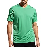 MIER Men's Quick Dry Workout Shirts Moisture Wicking Running Athletic Performance T-Shirts Recycled Polyester Top Tee