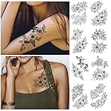 19 Styles Personalized Flower Temporary Fake