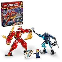 LEGO NINJAGO Kai’s Elemental Fire Mech Action Figure, Mini Ninja Toy for Kids with Customizable Red Ninja Figure Plus Kai and Zane Minifigures, Adventure Set for Boys and Girls Ages 7 and Up, 71808 LEGO NINJAGO Kai’s Elemental Fire Mech Action Figure, Mini Ninja Toy for Kids with Customizable Red Ninja Figure Plus Kai and Zane Minifigures, Adventure Set for Boys and Girls Ages 7 and Up, 71808