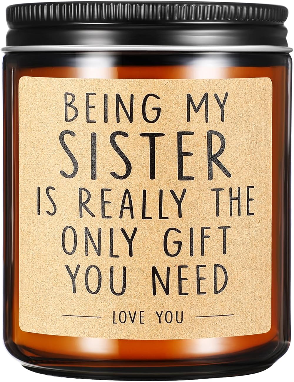 wompolle Scented Candle for Sister Funny Gift 7 oz 40-50 hrs Burn Time